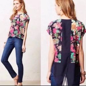 Anthropologie Maeve hi-low floral top